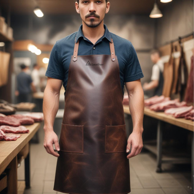 Vintage Style Leather Butcher Apron