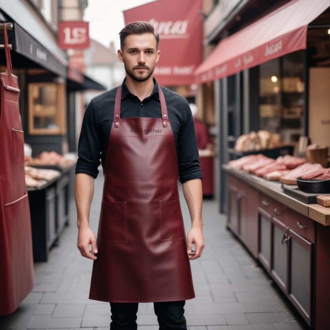 Dark Red Leather Butcher leather 