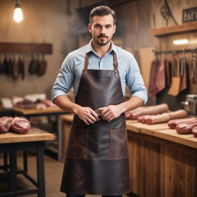 Classic leather Butcher apron 