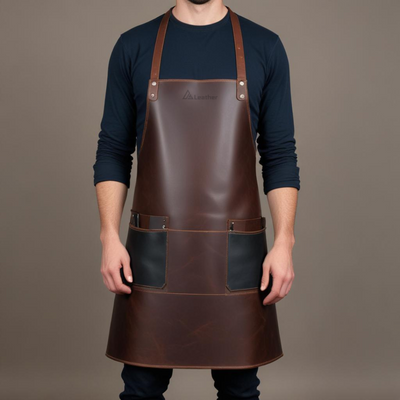 Best Leather Apron For Woodworks dark brown 