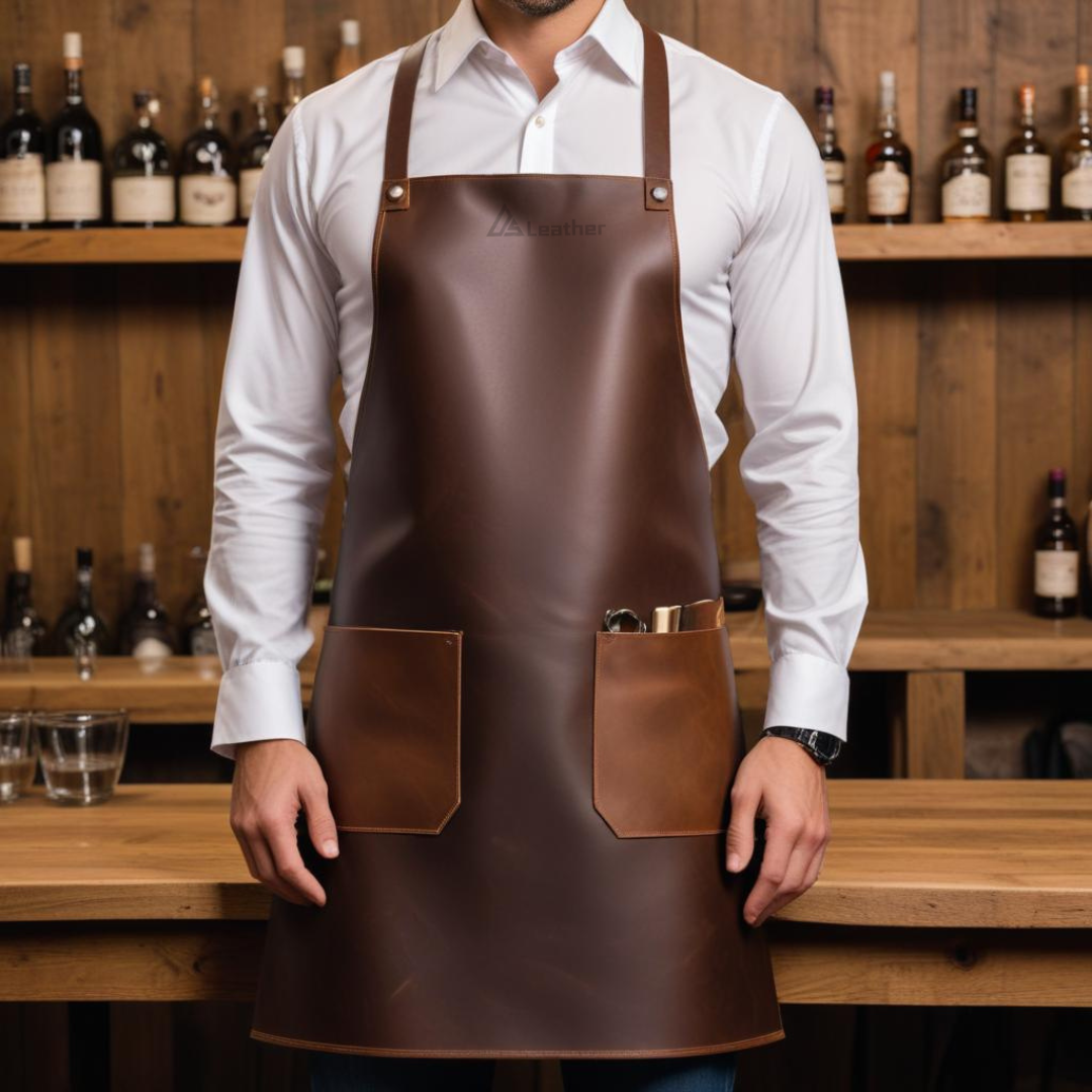 Handcrafted Bar Apron in full grain leather 