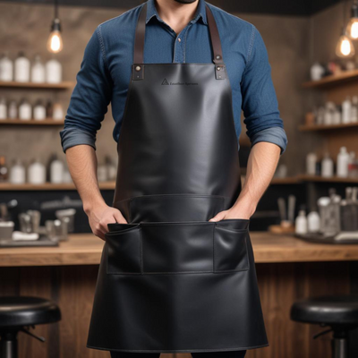 Men's Barber Apron Black 