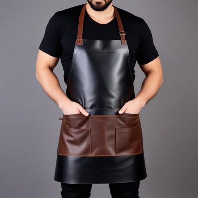 Classic Brown Leather Apron for Bars