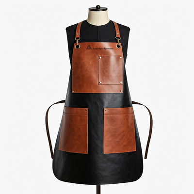 Full Grain Classic Leather Work Apron With adjustable straps 