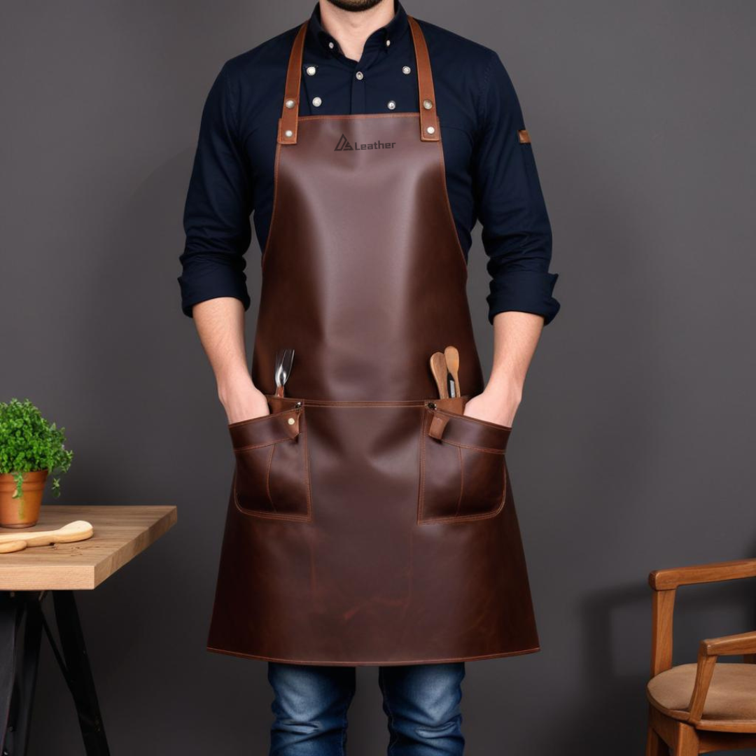 Leather Chef Apron With Straps