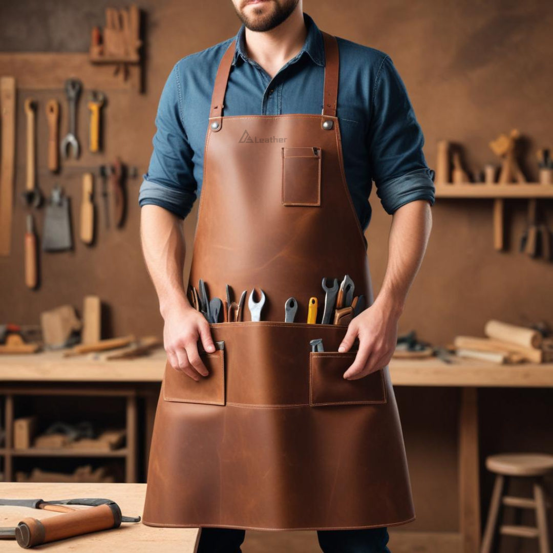 Carpenter leather tools apron brown 