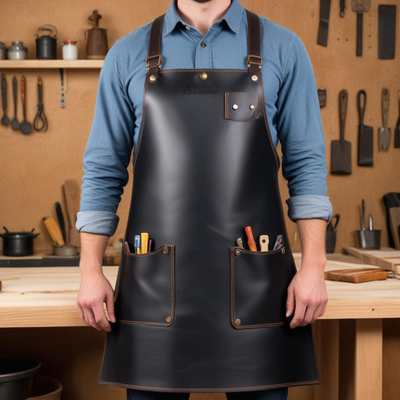 Comfortable woodworking apron black 