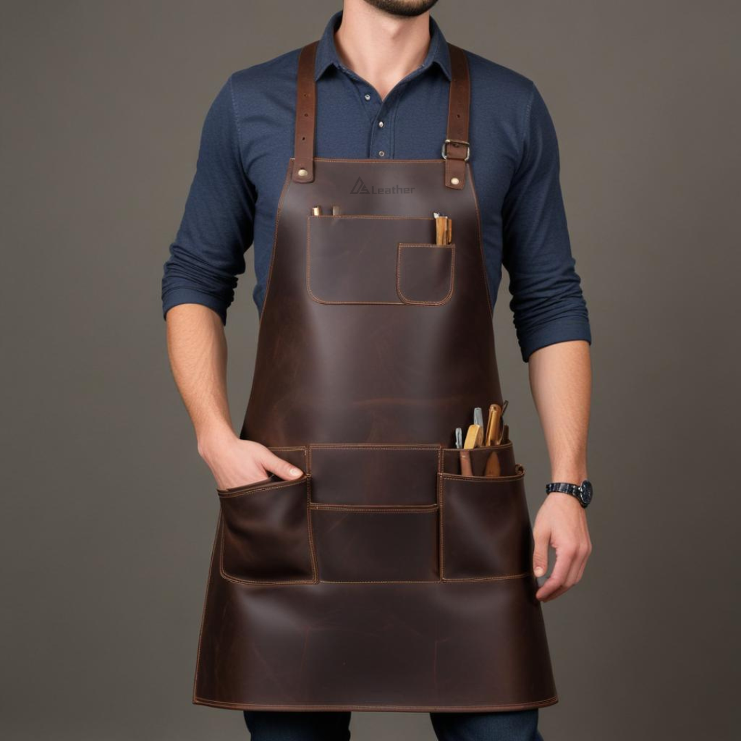 Carpenter Leather Bib Apron