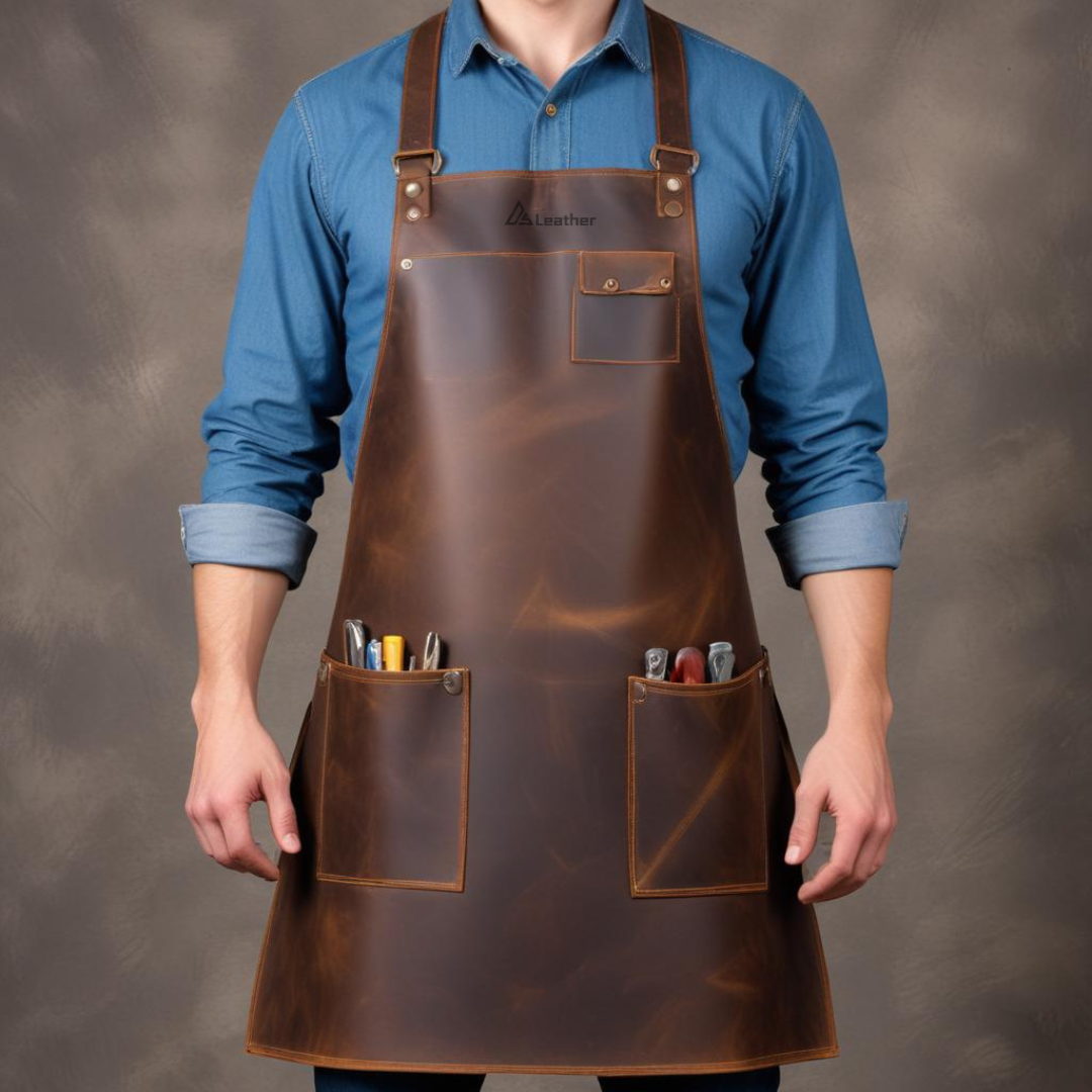 Protective work leather apron mens 