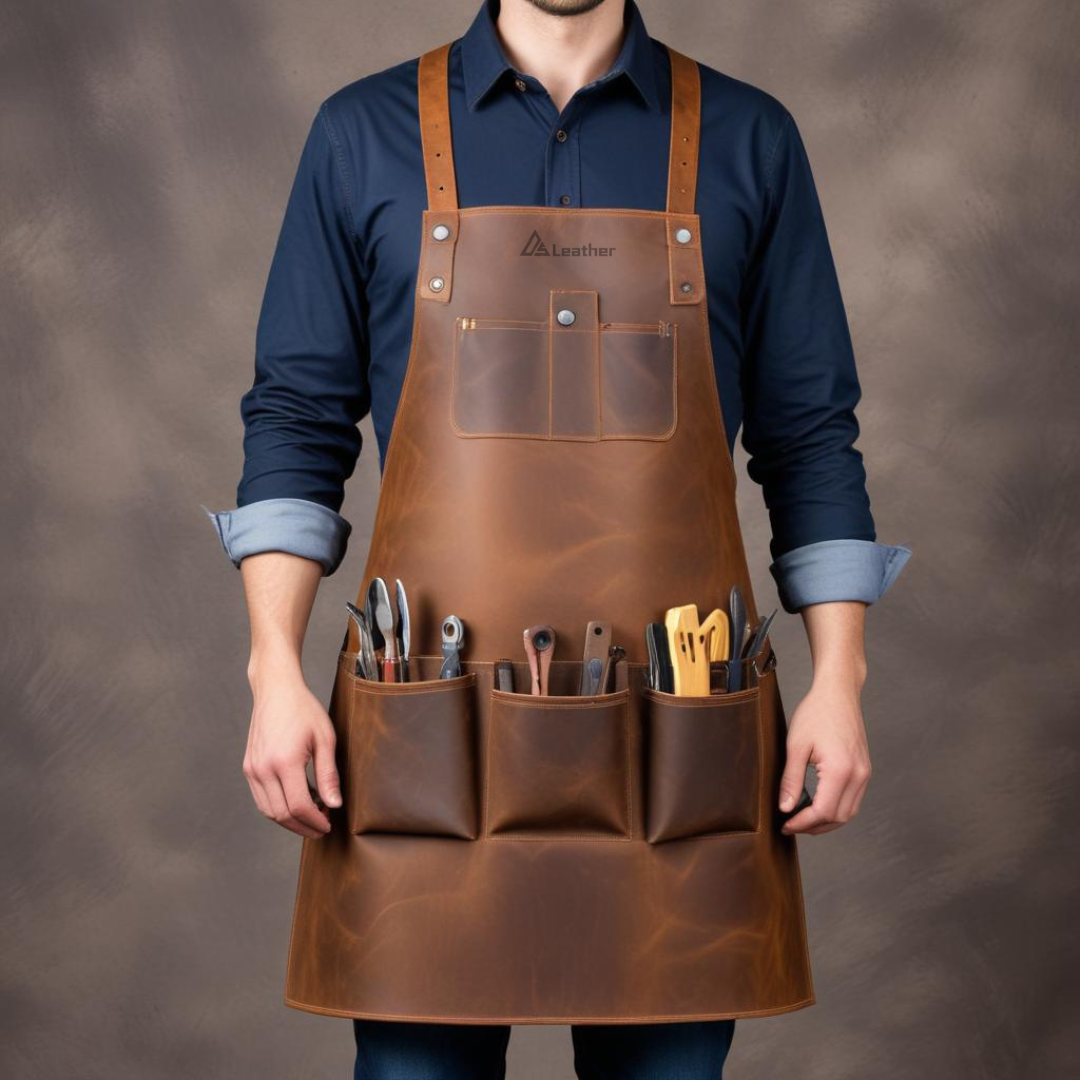 Heavy-duty leather apron woodworking 